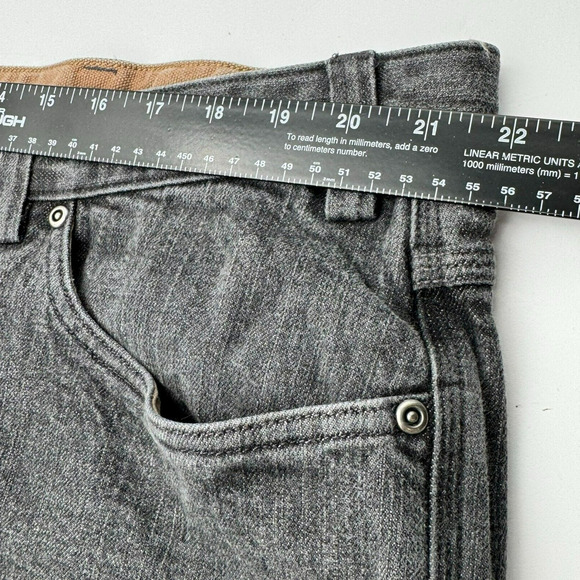 DULUTH Men's 46x30 Flex Ballroom Jeans‎ Gray Relaxed Fit Cotton Stretch Straight - Picture 8 of 11